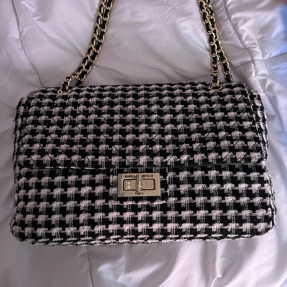Black checkered bag!Karl Lagerfeld Paris Crossbody bag